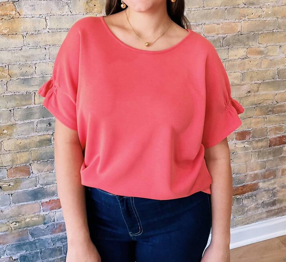 NEW TO THE WAY CORP. jill blouse in pink posey